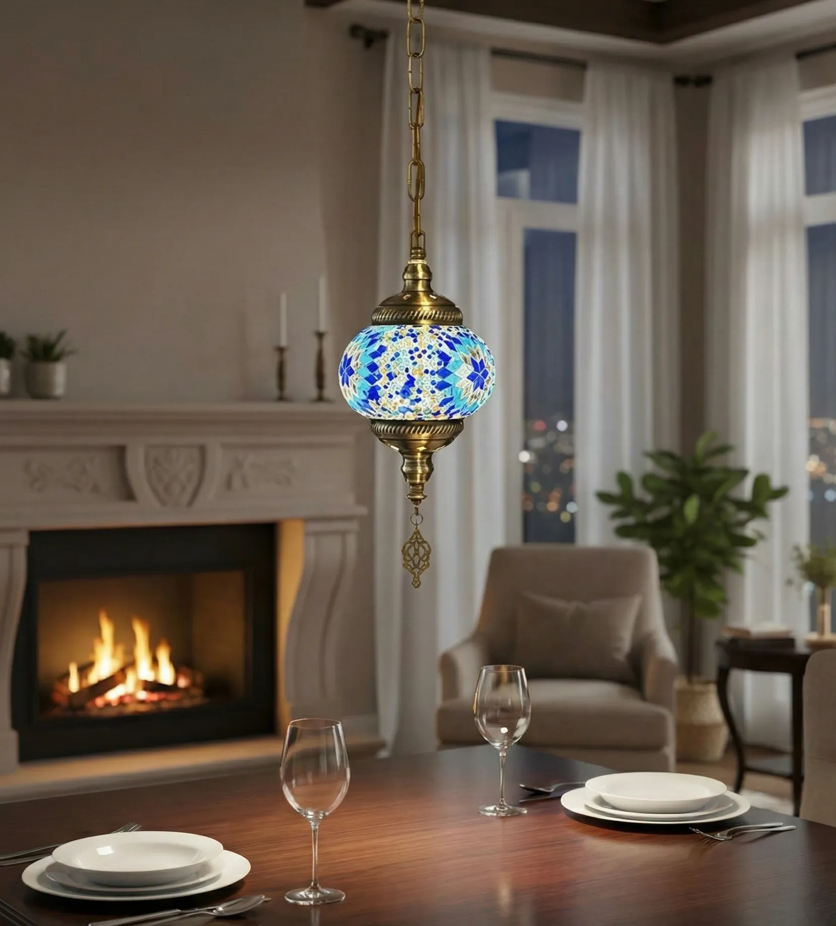 anatolian star mosaic pendant anatolian star mosaic pendant