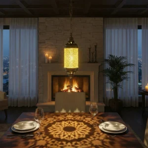 anatolian star mosaic pendant